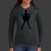 Ladies 100% Ring Spun Cotton Long Sleeve Hooded T Shirt Thumbnail