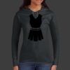 Ladies 100% Ring Spun Cotton Long Sleeve Hooded T Shirt Thumbnail