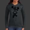 Ladies 100% Ring Spun Cotton Long Sleeve Hooded T Shirt Thumbnail