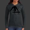 Ladies 100% Ring Spun Cotton Long Sleeve Hooded T Shirt Thumbnail