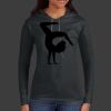 Ladies 100% Ring Spun Cotton Long Sleeve Hooded T Shirt Thumbnail