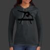 Ladies 100% Ring Spun Cotton Long Sleeve Hooded T Shirt Thumbnail