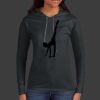 Ladies 100% Ring Spun Cotton Long Sleeve Hooded T Shirt Thumbnail