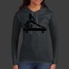 Ladies 100% Ring Spun Cotton Long Sleeve Hooded T Shirt Thumbnail