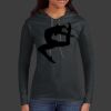 Ladies 100% Ring Spun Cotton Long Sleeve Hooded T Shirt Thumbnail