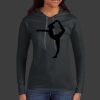 Ladies 100% Ring Spun Cotton Long Sleeve Hooded T Shirt Thumbnail