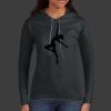 Ladies 100% Ring Spun Cotton Long Sleeve Hooded T Shirt Thumbnail
