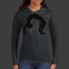 Ladies 100% Ring Spun Cotton Long Sleeve Hooded T Shirt Thumbnail