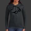 Ladies 100% Ring Spun Cotton Long Sleeve Hooded T Shirt Thumbnail