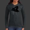 Ladies 100% Ring Spun Cotton Long Sleeve Hooded T Shirt Thumbnail