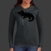 Ladies 100% Ring Spun Cotton Long Sleeve Hooded T Shirt Thumbnail