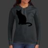 Ladies 100% Ring Spun Cotton Long Sleeve Hooded T Shirt Thumbnail
