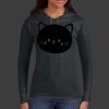 Ladies 100% Ring Spun Cotton Long Sleeve Hooded T Shirt Thumbnail