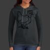 Ladies 100% Ring Spun Cotton Long Sleeve Hooded T Shirt Thumbnail