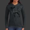Ladies 100% Ring Spun Cotton Long Sleeve Hooded T Shirt Thumbnail