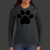 Ladies 100% Ring Spun Cotton Long Sleeve Hooded T Shirt Thumbnail