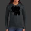 Ladies 100% Ring Spun Cotton Long Sleeve Hooded T Shirt Thumbnail