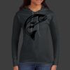 Ladies 100% Ring Spun Cotton Long Sleeve Hooded T Shirt Thumbnail