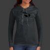 Ladies 100% Ring Spun Cotton Long Sleeve Hooded T Shirt Thumbnail