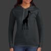 Ladies 100% Ring Spun Cotton Long Sleeve Hooded T Shirt Thumbnail