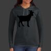 Ladies 100% Ring Spun Cotton Long Sleeve Hooded T Shirt Thumbnail