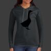 Ladies 100% Ring Spun Cotton Long Sleeve Hooded T Shirt Thumbnail