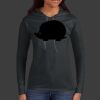 Ladies 100% Ring Spun Cotton Long Sleeve Hooded T Shirt Thumbnail