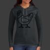 Ladies 100% Ring Spun Cotton Long Sleeve Hooded T Shirt Thumbnail