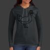Ladies 100% Ring Spun Cotton Long Sleeve Hooded T Shirt Thumbnail