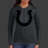 Ladies 100% Ring Spun Cotton Long Sleeve Hooded T Shirt Thumbnail
