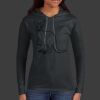 Ladies 100% Ring Spun Cotton Long Sleeve Hooded T Shirt Thumbnail