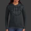 Ladies 100% Ring Spun Cotton Long Sleeve Hooded T Shirt Thumbnail