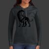 Ladies 100% Ring Spun Cotton Long Sleeve Hooded T Shirt Thumbnail