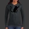 Ladies 100% Ring Spun Cotton Long Sleeve Hooded T Shirt Thumbnail