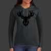 Ladies 100% Ring Spun Cotton Long Sleeve Hooded T Shirt Thumbnail
