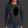 Ladies 100% Ring Spun Cotton Long Sleeve Hooded T Shirt Thumbnail