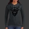 Ladies 100% Ring Spun Cotton Long Sleeve Hooded T Shirt Thumbnail