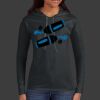 Ladies 100% Ring Spun Cotton Long Sleeve Hooded T Shirt Thumbnail