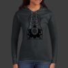 Ladies 100% Ring Spun Cotton Long Sleeve Hooded T Shirt Thumbnail