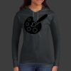 Ladies 100% Ring Spun Cotton Long Sleeve Hooded T Shirt Thumbnail