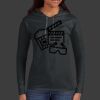 Ladies 100% Ring Spun Cotton Long Sleeve Hooded T Shirt Thumbnail