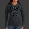 Ladies 100% Ring Spun Cotton Long Sleeve Hooded T Shirt Thumbnail