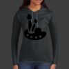 Ladies 100% Ring Spun Cotton Long Sleeve Hooded T Shirt Thumbnail