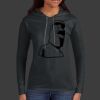 Ladies 100% Ring Spun Cotton Long Sleeve Hooded T Shirt Thumbnail