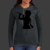 Ladies 100% Ring Spun Cotton Long Sleeve Hooded T Shirt Thumbnail