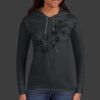 Ladies 100% Ring Spun Cotton Long Sleeve Hooded T Shirt Thumbnail