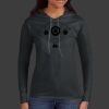 Ladies 100% Ring Spun Cotton Long Sleeve Hooded T Shirt Thumbnail