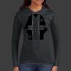 Ladies 100% Ring Spun Cotton Long Sleeve Hooded T Shirt Thumbnail
