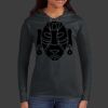 Ladies 100% Ring Spun Cotton Long Sleeve Hooded T Shirt Thumbnail