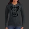Ladies 100% Ring Spun Cotton Long Sleeve Hooded T Shirt Thumbnail